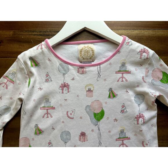 TBBC Twiggy Tunic Top Party Like It's Your Birthday White Pink Short Sleeve 5 - Picture 3 of 7